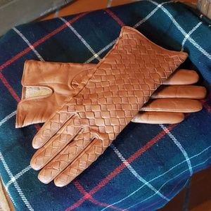 LEATHER GLOVES with Cashmere Lining - Tan - Large - GVC